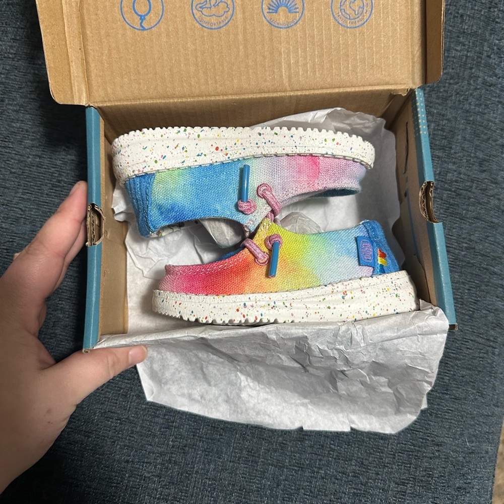 Hey Dude Kids' Rainbow Slip-On Shoes